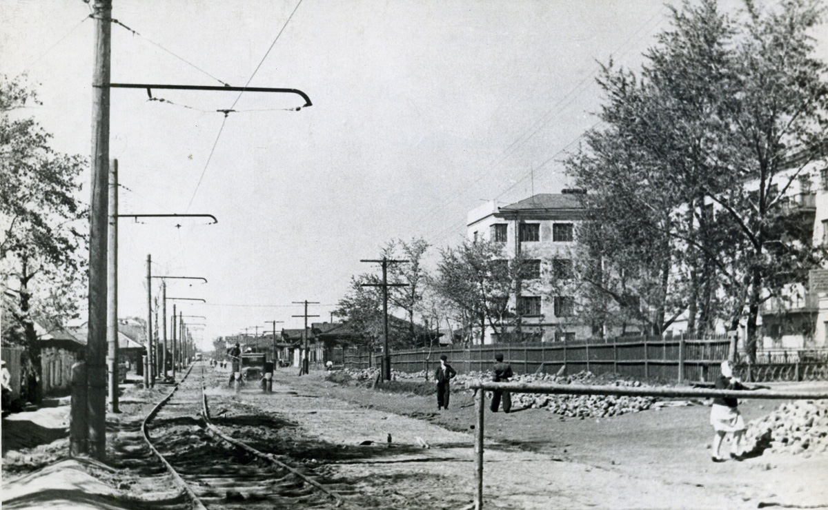 Omsk — Closed tram lines; Omsk — Historical photos; Omsk — Tram lines – Left bank of the Om River