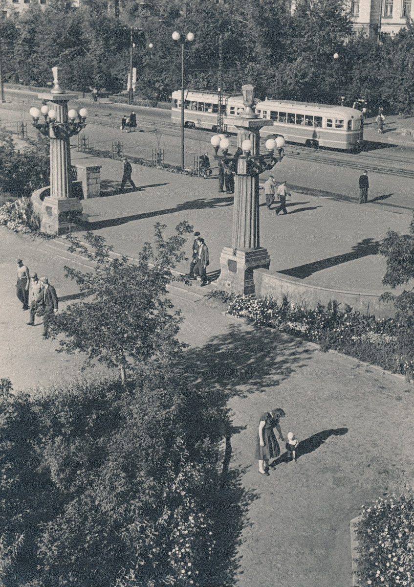 Омск — Закрытые трамвайные линии; Омск — Исторические фотографии; Омск — Трамвайные линии — Левый Берег Оми