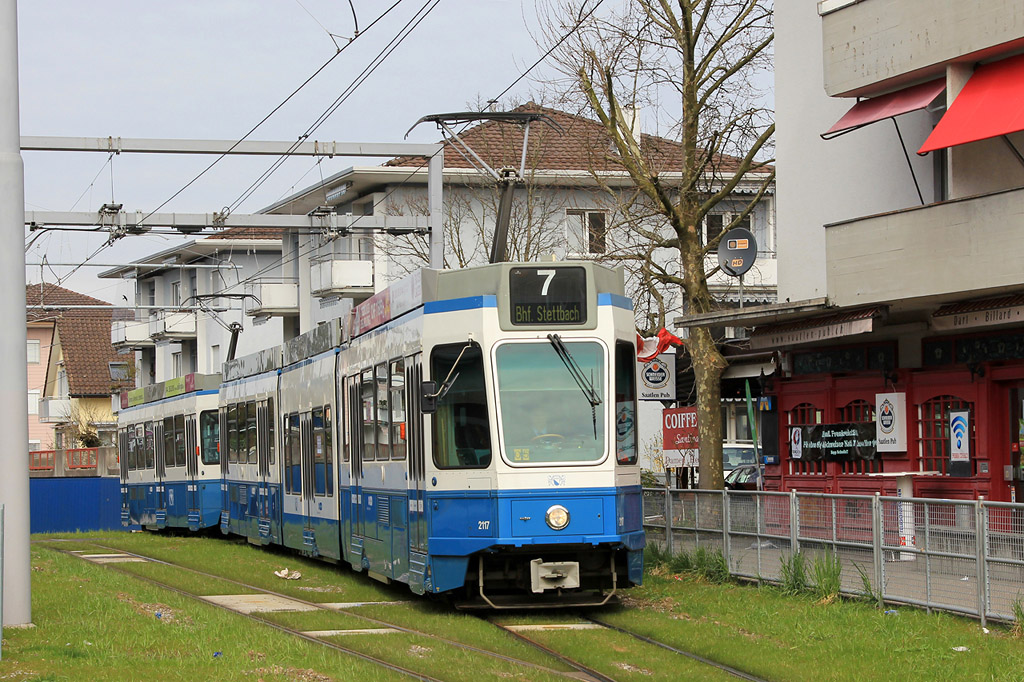 Цюрих, SWP/SIG/ABB Be 4/8 "Tram 2000 Sänfte" № 2117