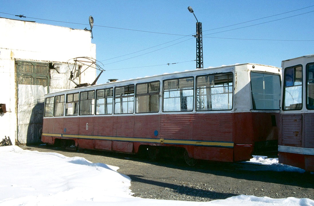 Караганда, 71-605 (КТМ-5М3) № 6; Караганда — Визит делегации транспортников 21.04.1998; Караганда — Старые фотографии (до 2000 г.); Караганда — Трамвайный парк
