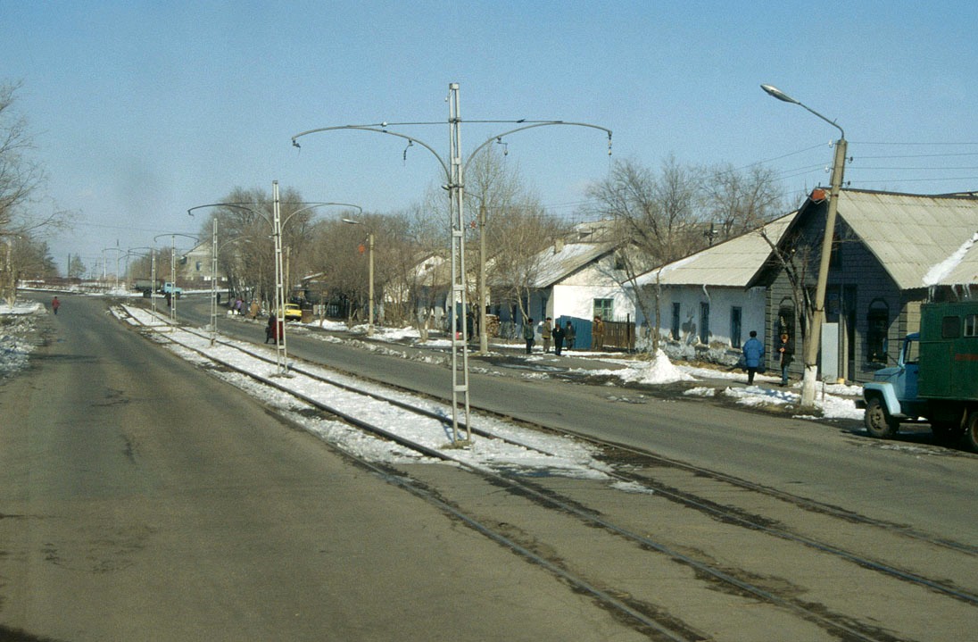 Караганда — Визит делегации транспортников 21.04.1998; Караганда — Старые фотографии (до 2000 г.); Караганда — Трамвайные линии