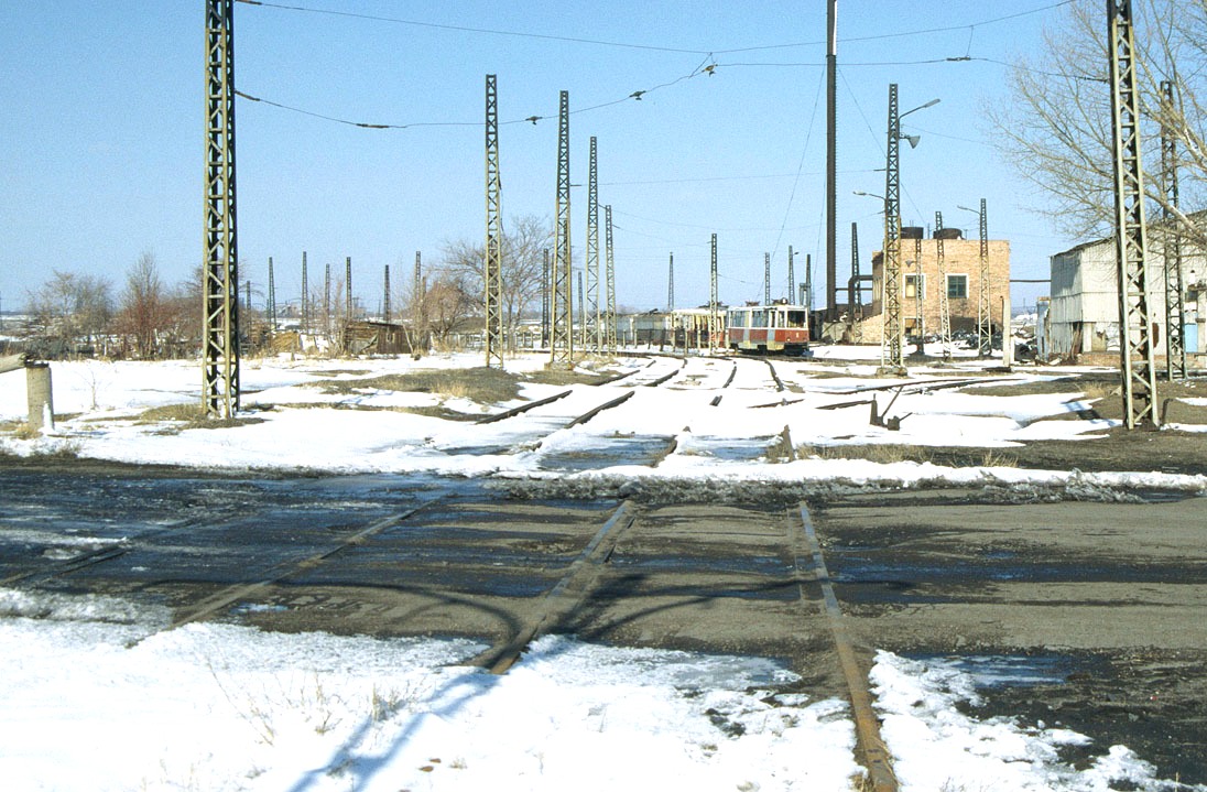 Караганда — Визит делегации транспортников 21.04.1998; Караганда — Старые фотографии (до 2000 г.); Караганда — Трамвайные линии; Караганда — Трамвайный парк