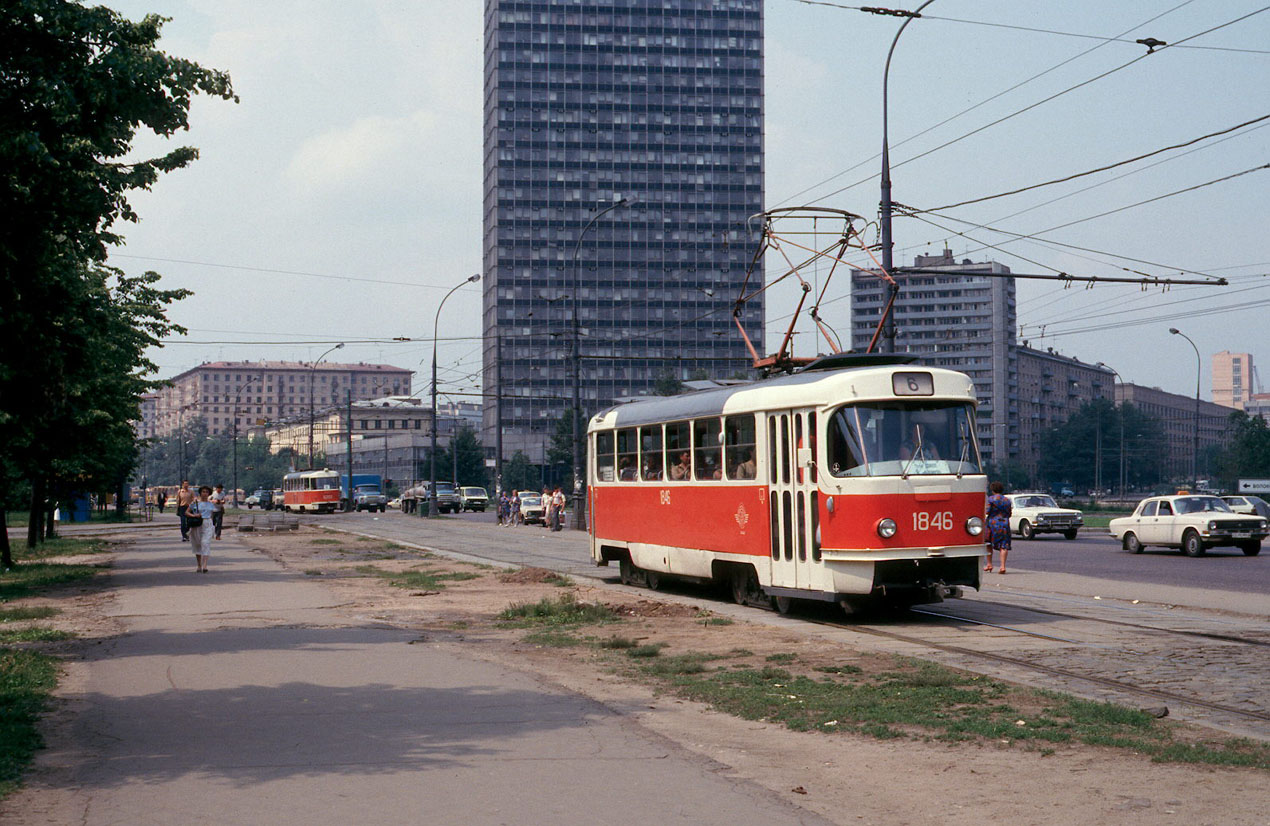 Moscow, Tatra T3SU (2-door) № 1846; Moscow — Historical photos — Tramway and Trolleybus (1946-1991)