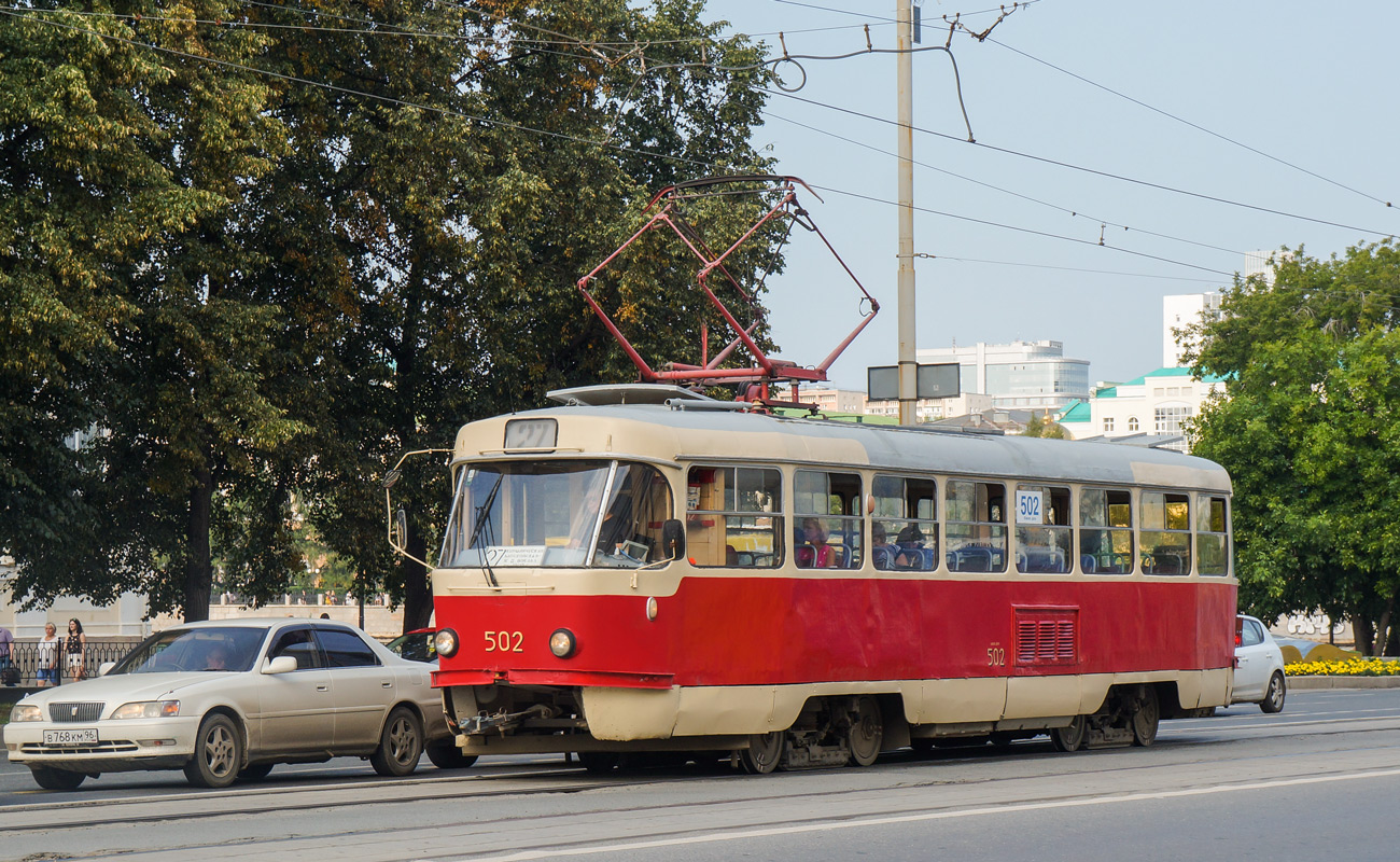 Yekaterinburg, Tatra T3SU (2-door) č. 502