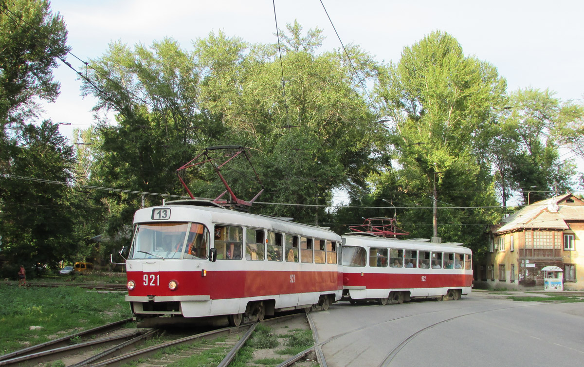 Самара, Tatra T3SU (двухдверная) № 921