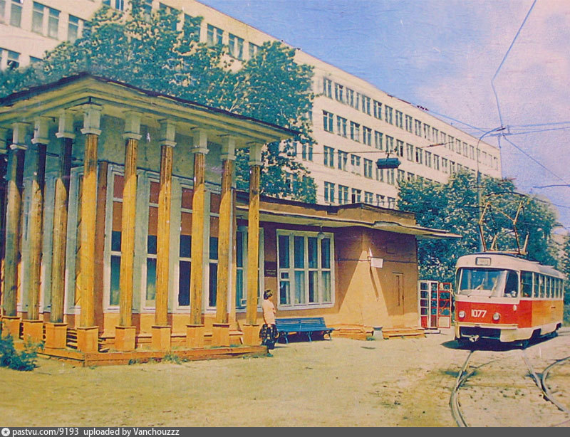 Москва, Tatra T3SU (двухдверная) № 1077; Москва — Исторические фотографии — Трамвай и Троллейбус (1946-1991)