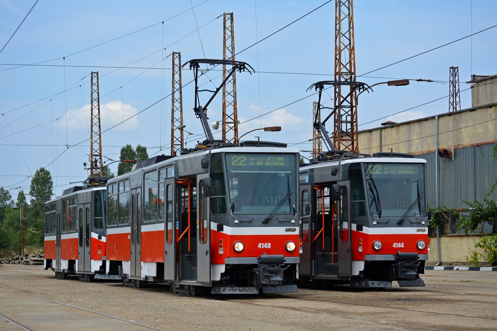 София, Tatra T6A5 № 4148; София, Tatra T6A5 № 4144