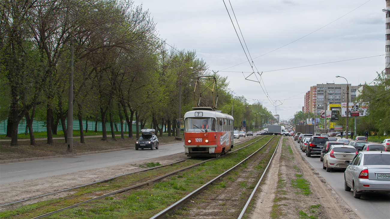 Самара, Tatra T3SU (двухдверная) № 1099