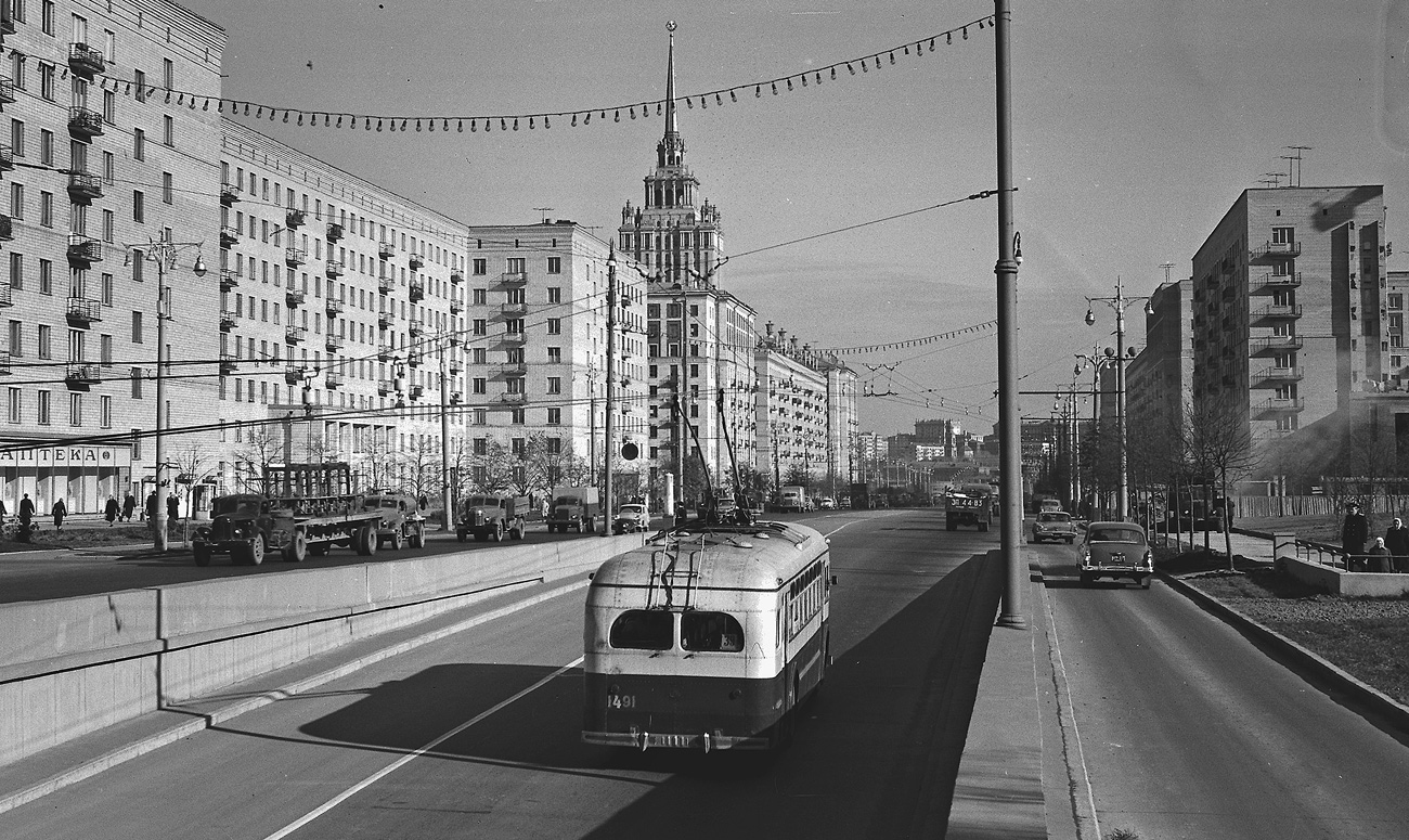 Москва, МТБ-82Д № 1491; Москва — Исторические фотографии — Трамвай и Троллейбус (1946-1991)