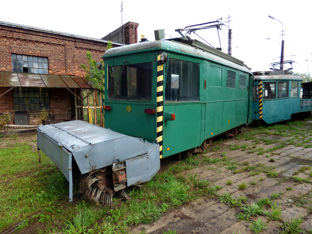 Лодзь, Konstal 2N № 101; Лодзь — депо Брус