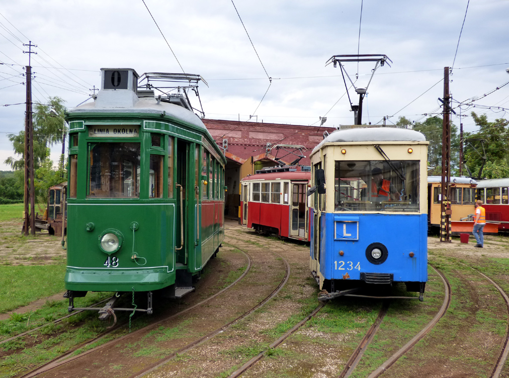 Лодзь, Lilpop II № 48; Лодзь, Konstal 2N № 1234; Лодзь — депо Брус