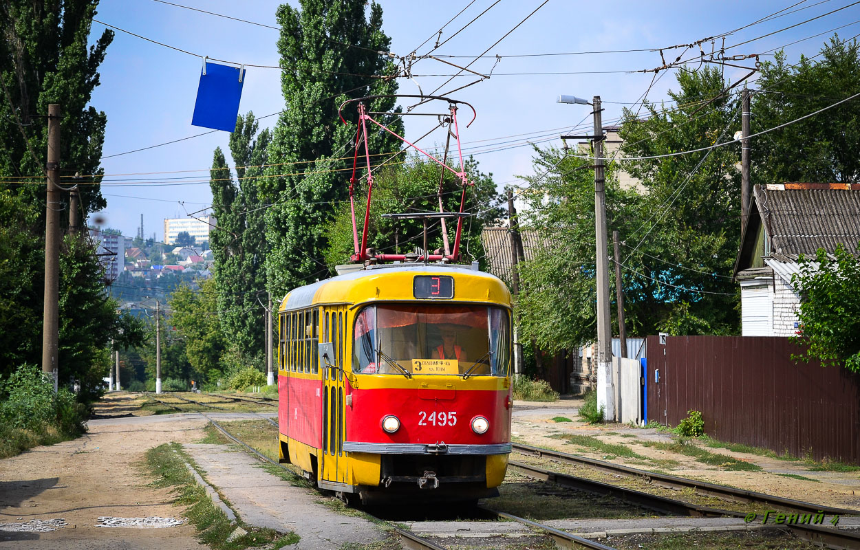 Волгоград, Tatra T3SU (двухдверная) № 2495