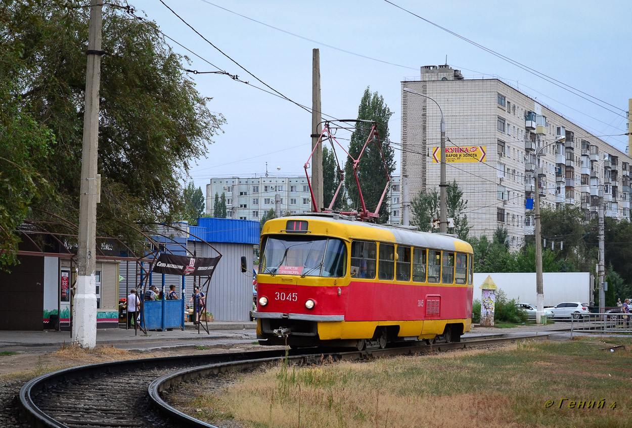 Волгоград, Tatra T3SU (двухдверная) № 3045