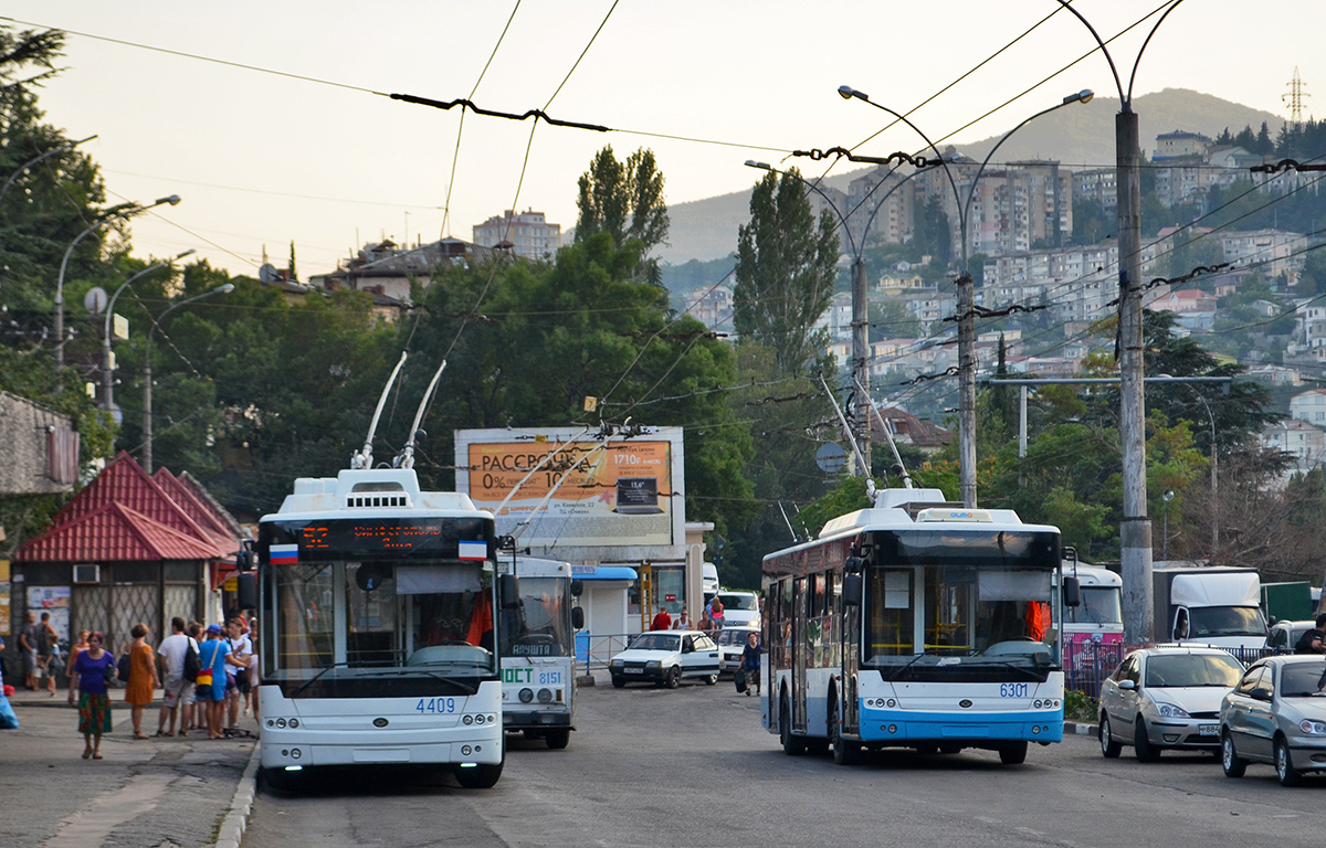 Крымский троллейбус, Богдан Т70115 № 4409; Крымский троллейбус, Богдан Т60111 № 6301