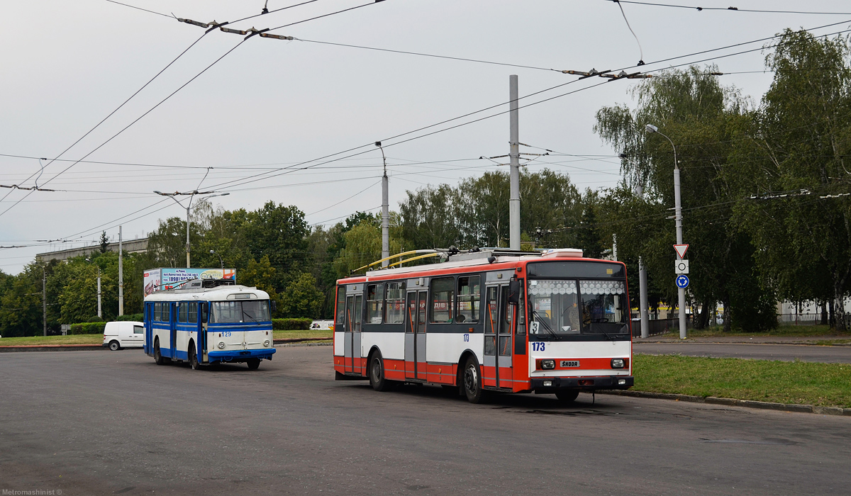 Ровно, Škoda 14Tr10/6 № 173; Ровно, Škoda 9TrHT28 № 129