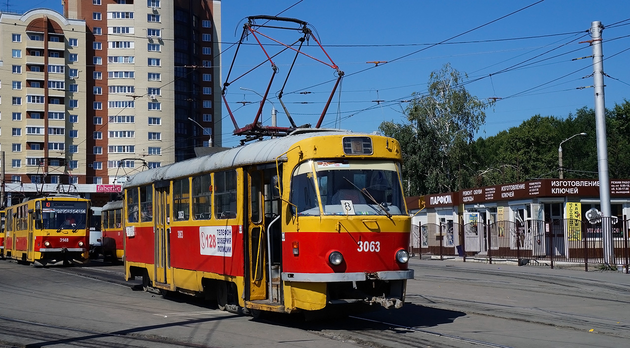 Барнаул, Tatra T3SU № 3063; Барнаул, Tatra T6B5SU № 3148