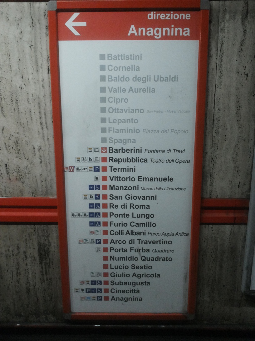 Рим — Метрополитен — Линия A; Рим — Схемы