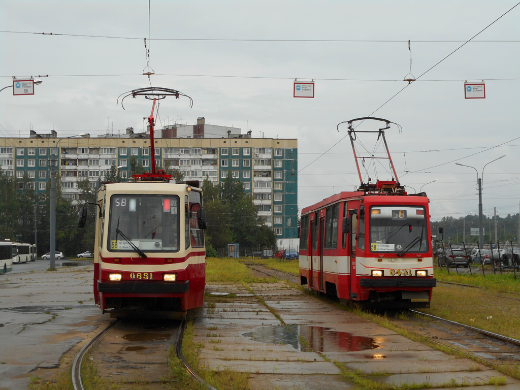 Санкт-Петербург, ЛВС-86К № 0631; Санкт-Петербург, 71-134К (ЛМ-99К) № 0431; Санкт-Петербург — Конечные станции и разворотные кольца
