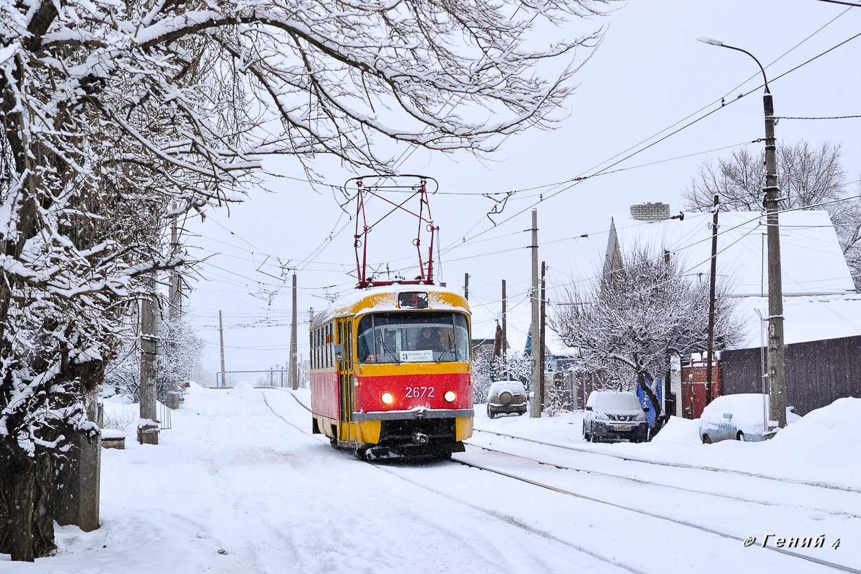 Волгоград, Tatra T3SU (двухдверная) № 2672