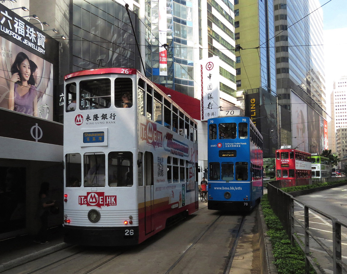 Гонконг, Hong Kong Tramways VI № 26; Гонконг, Hong Kong Tramways VII № 70; Гонконг, Hong Kong Tramways VII № 66; Гонконг, Hong Kong Tramways VII № 137