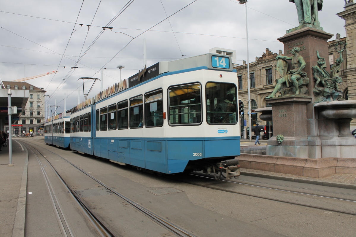 Цюрих, SWS/SWP/BBC Be 4/6 "Tram 2000" № 2002