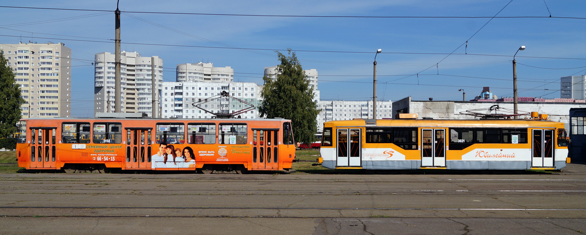 Барнаул, Tatra T6B5SU № 3158; Барнаул, Tatra T3SU КВР Барнаул № 3021