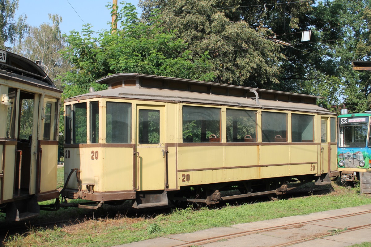Schöneiche – Rüdersdorf, Lindner 2-axle trailer car Nr. 20; Schöneiche – Rüdersdorf — Anniversary: 50 years of historic tramcar No. 73 (10.09.2016) • Jubiläum: 50 Jahre historischer Triebwagen Nr. 73 (10.09.2016)