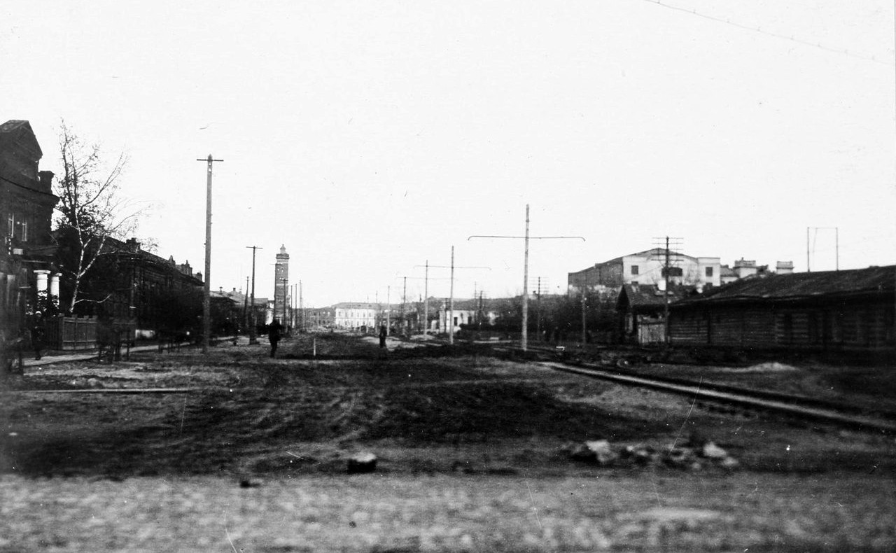 Омск — Закрытые трамвайные линии; Омск — Исторические фотографии; Омск — Трамвайные линии — Правый Берег Оми