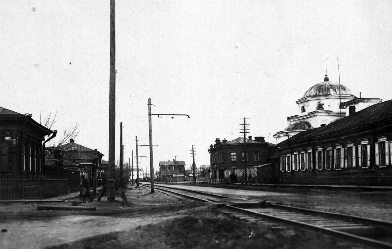 Omsk — Closed tram lines; Omsk — Historical photos; Omsk — Tram lines – Left bank of the Om River