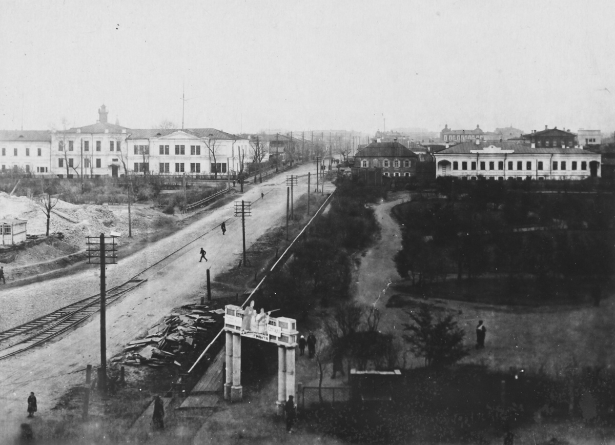 Омск — Закрытые трамвайные линии; Омск — Исторические фотографии; Омск — Конечные станции и разворотные кольца; Омск — Трамвайные линии — Левый Берег Оми