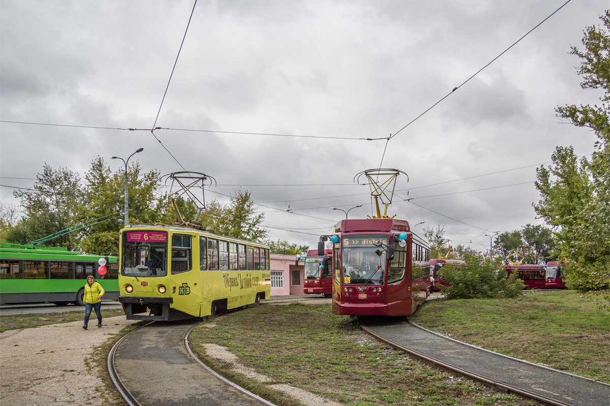 Казань, 71-608КМ № 1218; Казань, 71-623-02.02 № 1346; Казань — Новые трамваи; Казань — Презентации нового подвижного состава