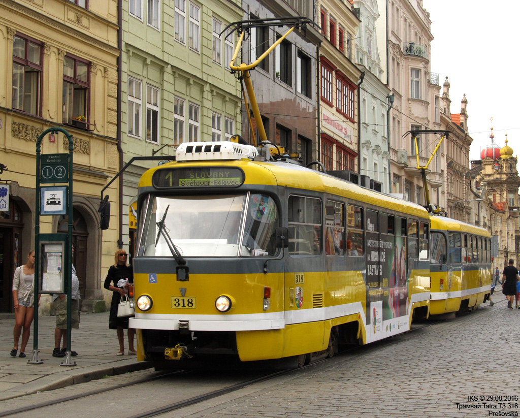Пльзень, Tatra T3R.PLF № 318