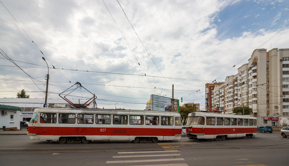 Самара, Tatra T3SU № 827; Самара, Tatra T3SU № 826