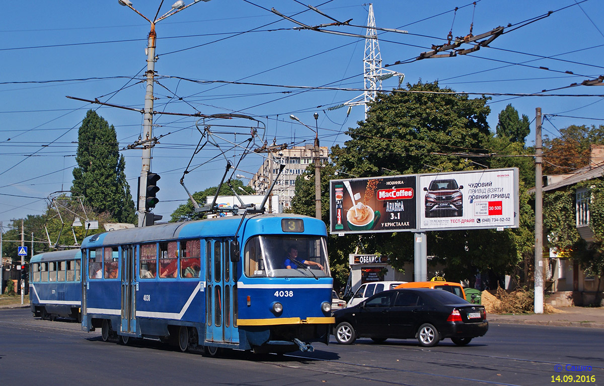 Одесса, Tatra T3R.P № 4038