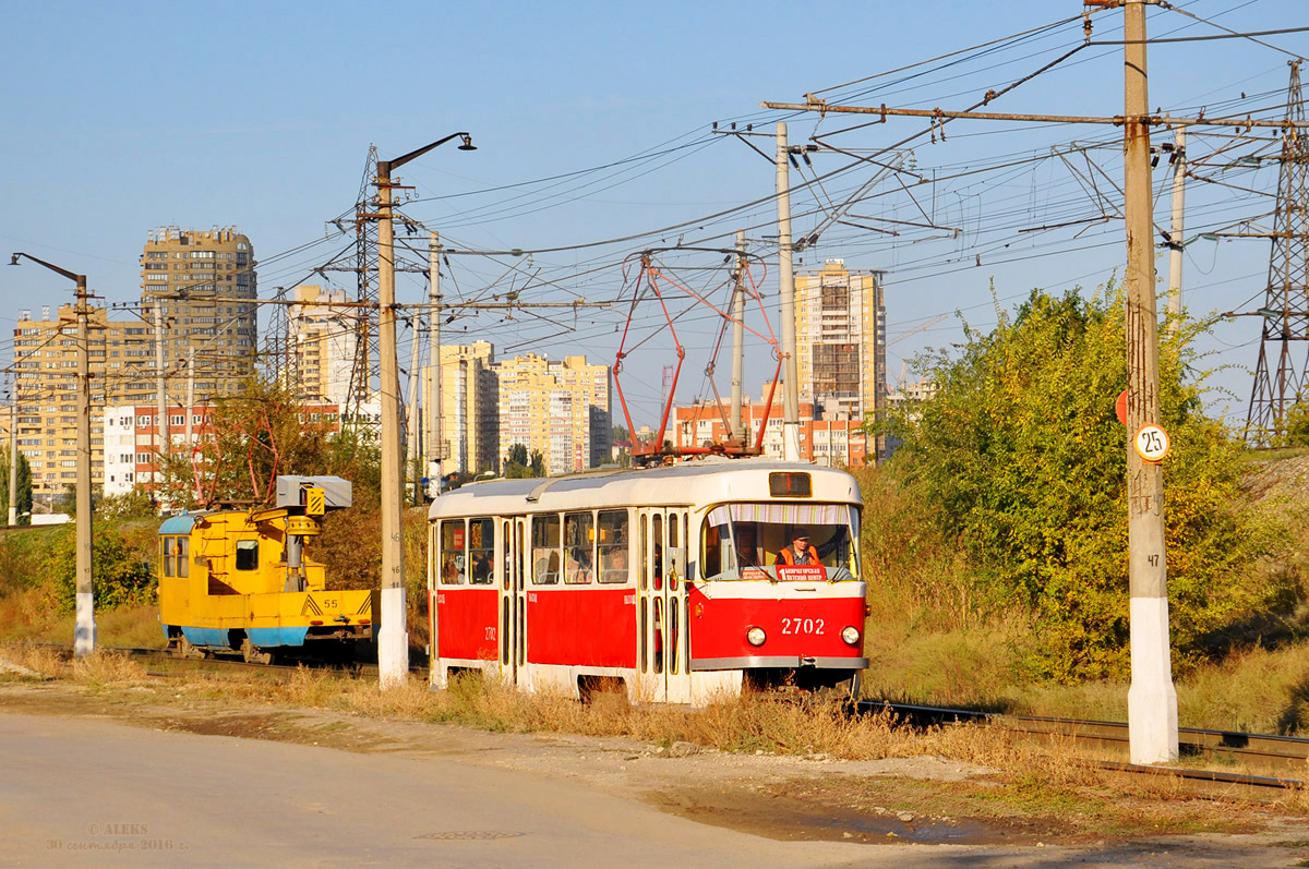 Волгоград, Tatra T3SU (двухдверная) № 55; Волгоград, Tatra T3SU № 2702