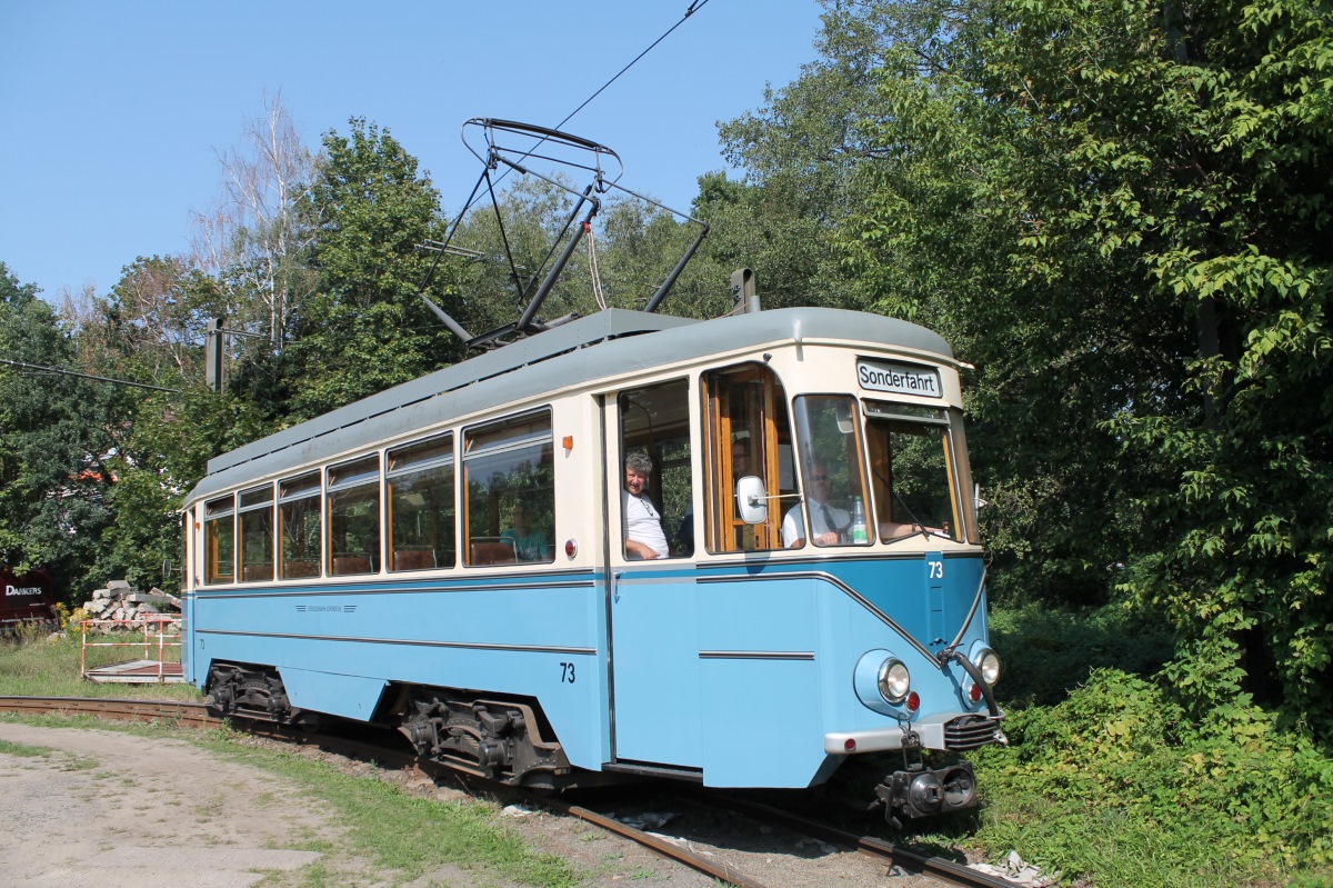 Шёнайхе – Рюдерсдорф, Четырёхосный моторный Schöneiche № 73; Шёнайхе – Рюдерсдорф — Юбилей: 50 лет историческому трамвайному вагону № 73 (10.09.2016)