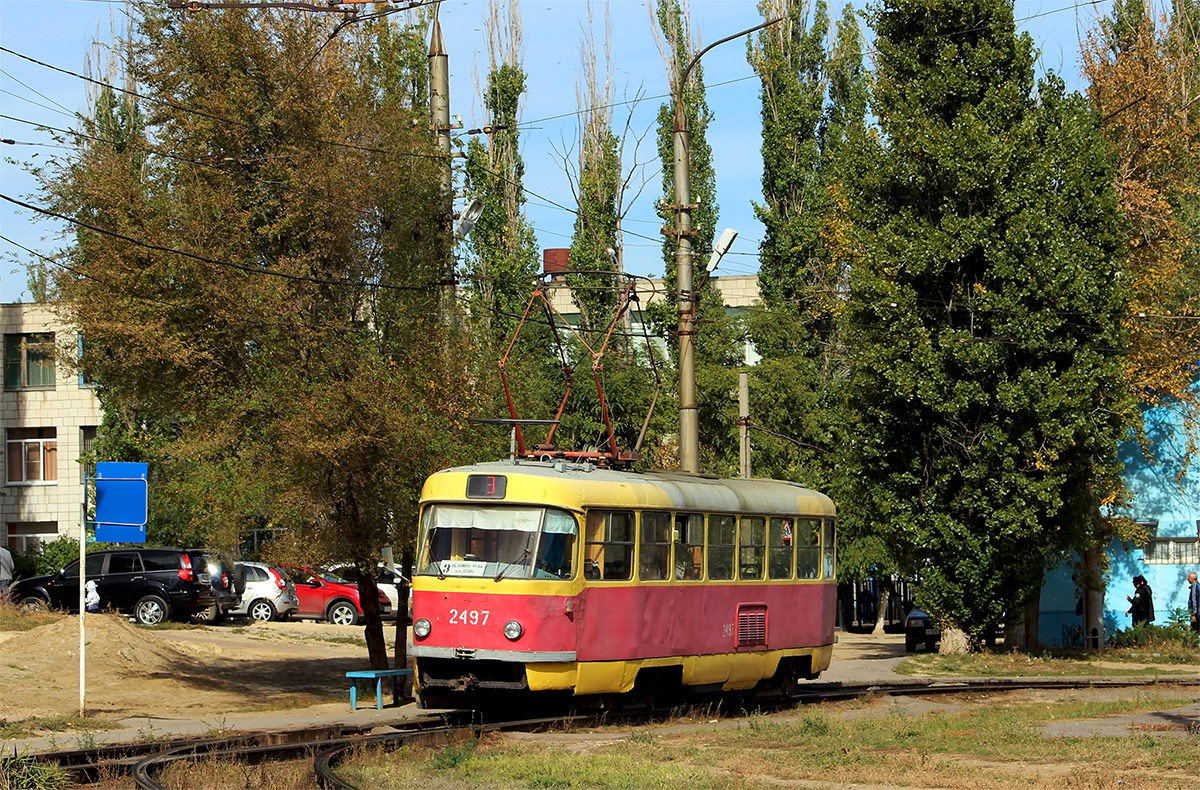 Волгоград, Tatra T3SU (двухдверная) № 2497