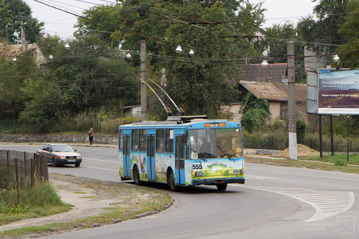 Львов, Škoda 14Tr89/6 № 555