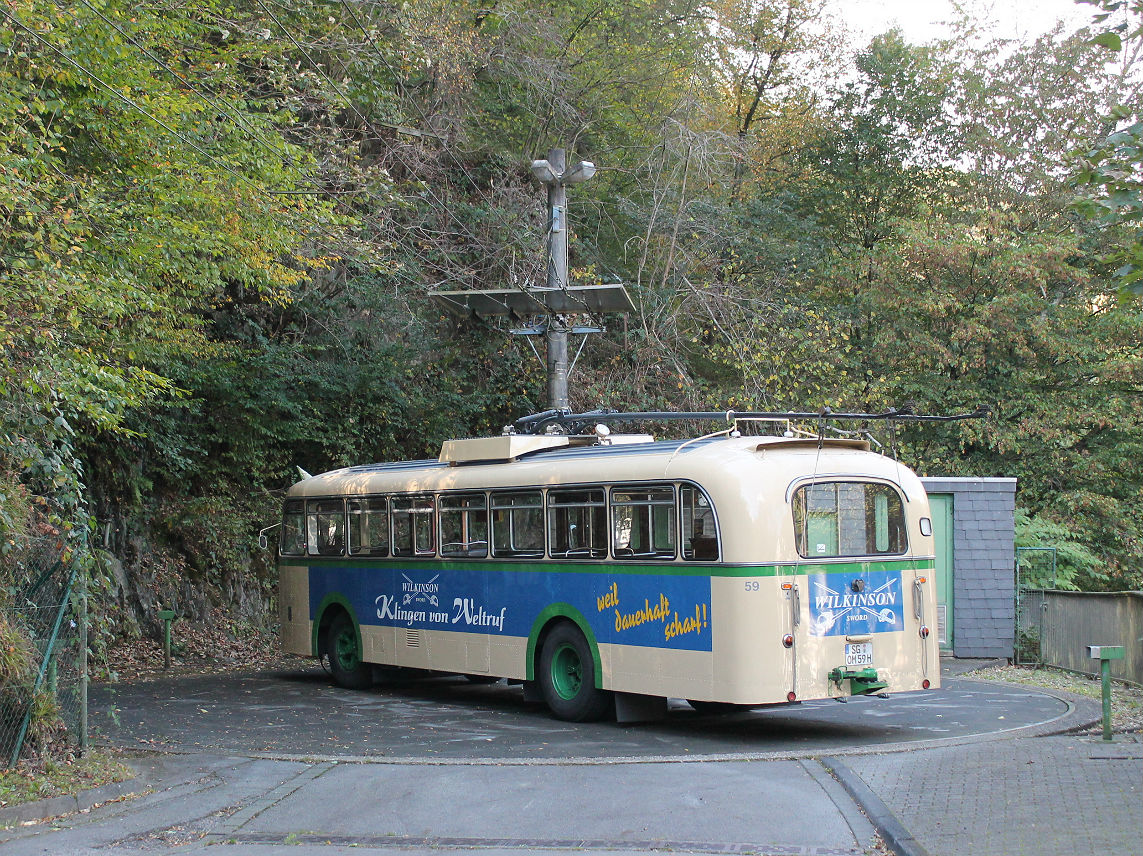Solingen, Henschel/Uerdingen/Kiepe ÜH IIIs № 59; Solingen — Unterburg trolleybus turntable