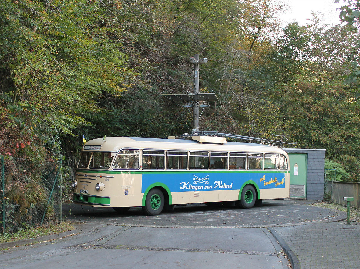 Золинген, Henschel/Uerdingen/Kiepe ÜH IIIs № 59; Золинген — Троллейбусный поворотный круг Унтербург