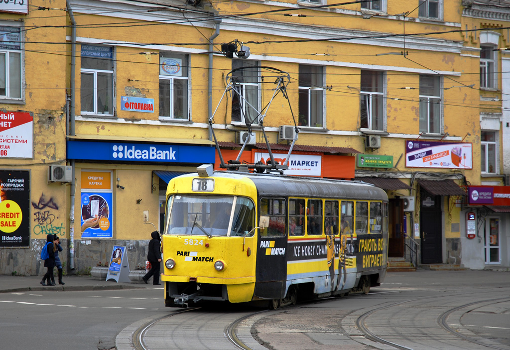 Киев, Tatra T3SU № 5824