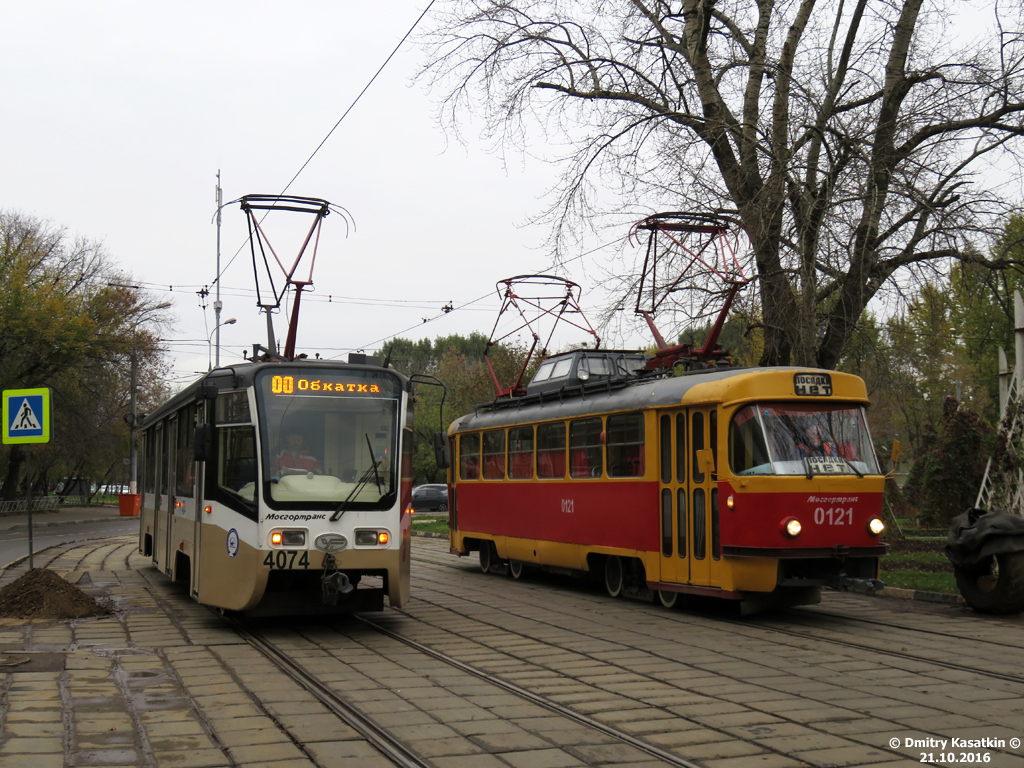 Москва, 71-619А № 4074; Москва, Tatra T3SU (двухдверная) № 0121