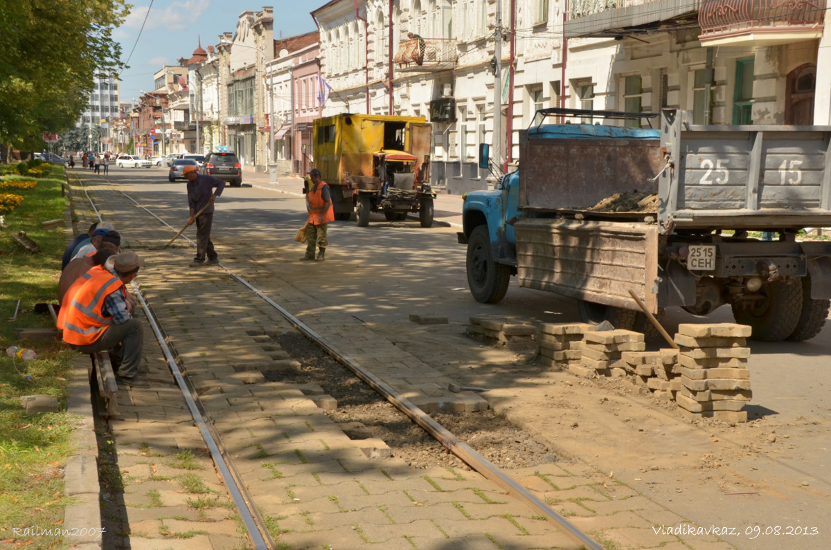 Vladikavkaz — Construction, repair and reconstruction of tram lines