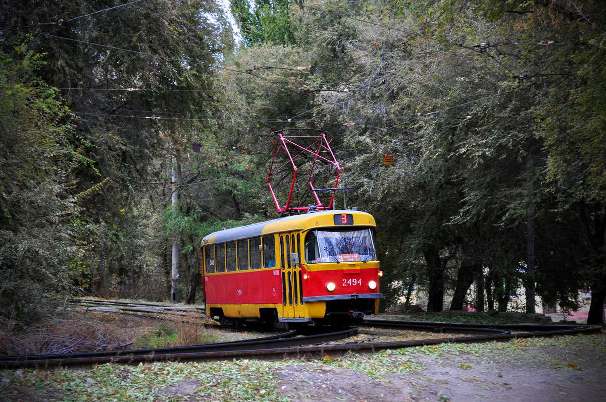Волгоград, Tatra T3SU (двухдверная) № 2494