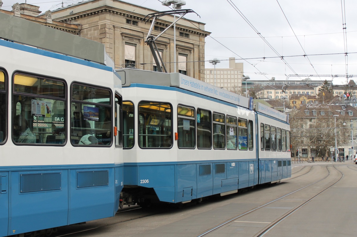Цюрих, SWS/SWP/BBC Be 4/6 "Tram 2000" (без кабины) № 2306