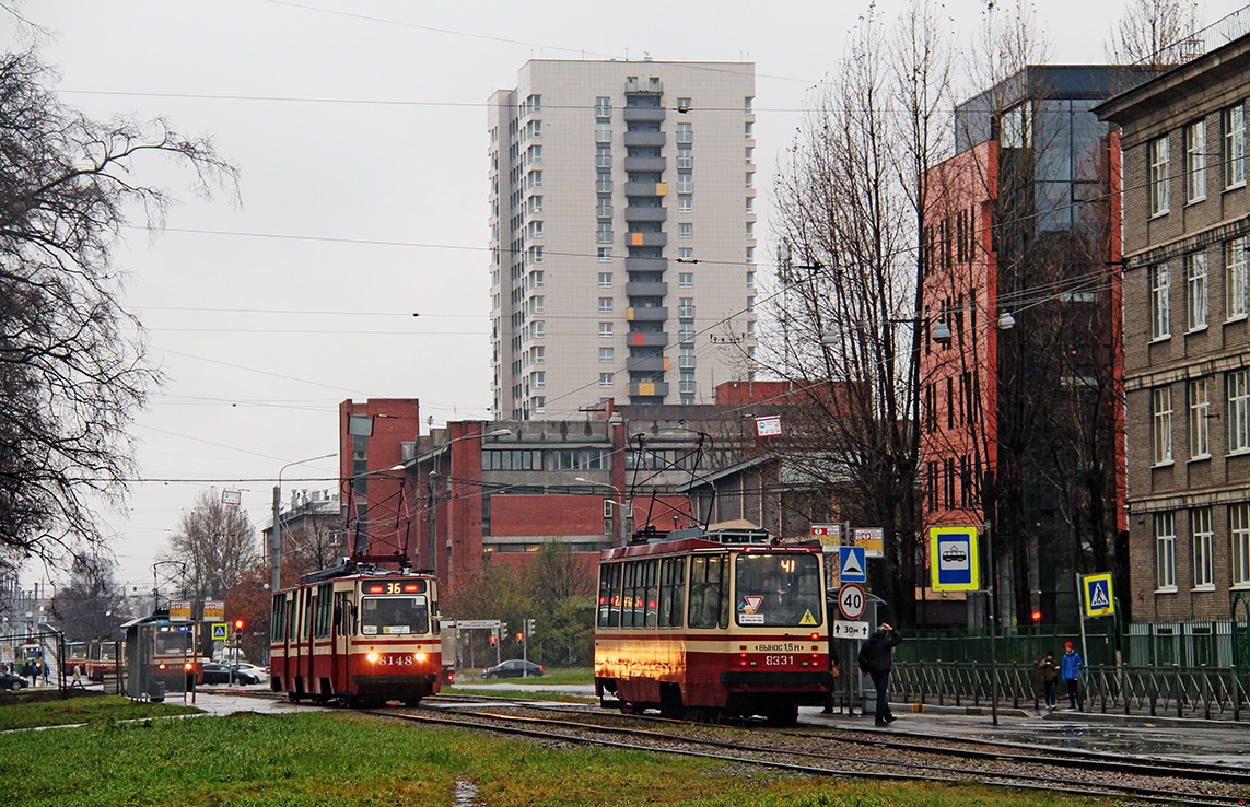 Санкт-Петербург, ЛВС-86К № 8148; Санкт-Петербург, 71-134К (ЛМ-99К) № 8331