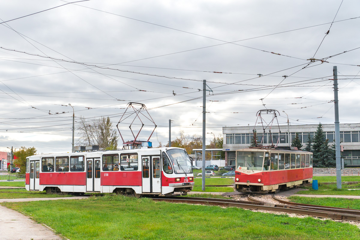 Nizhny Novgorod, 71-403 # 2708; Nizhny Novgorod, Tatra T6B5SU # 2902 Nizhny Novgorod, 71-403 # 2708; Nizhny Novgorod, Tatra T6B5SU # 2902