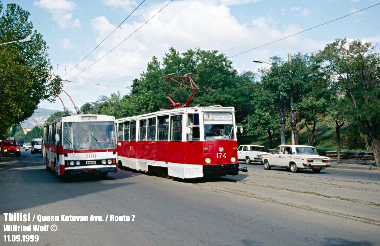 Тбилиси, 71-605 (КТМ-5М3) № 174; Тбилиси, Škoda 14Tr02/6 № 300 Тбилиси, 71-605 (КТМ-5М3) № 174; Тбилиси, Škoda 14Tr02/6 № 300
