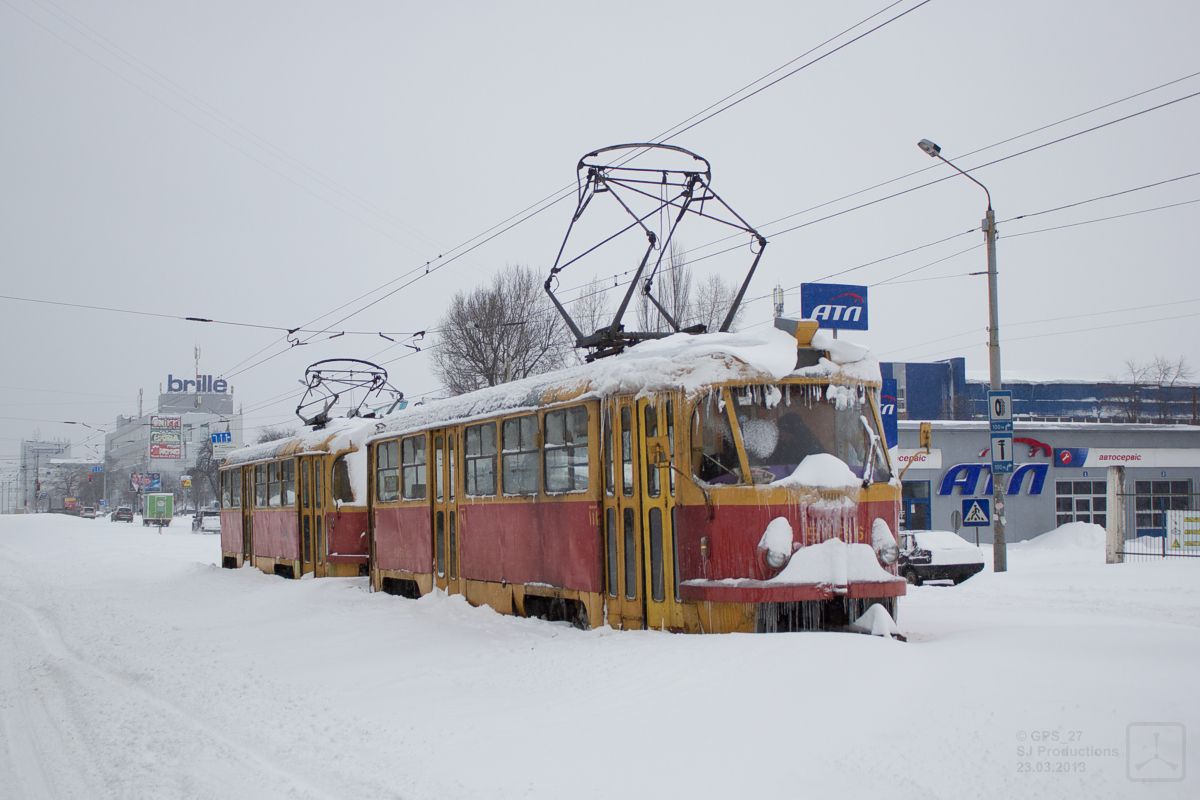 Киев, Tatra T3SU № 5856; Киев — Снегопад 22-24 марта 2013