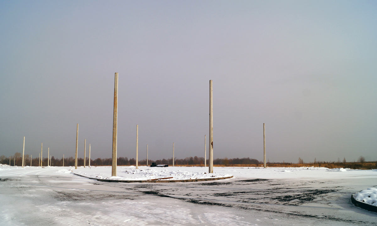 Cheboksary — The construction of trolleybus line in New Town